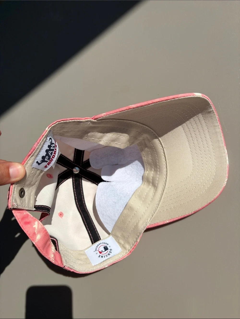 MLB TEXAS RANGERS Pink Tie-Dye Baseball Cap with Embroidered 'T'